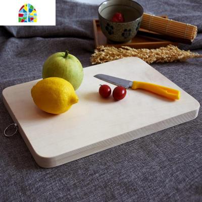 封后柳木菜板实木整木面板砧板长方形砧板大号厨房刀板案板家用切菜板 FENG [整块木]50*33*2.5cm赠油刷筷子擀