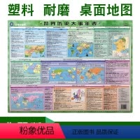 [正版]世界历史大事件地图翡翠版高清防水塑料材质 中小学生简明历史重要概要事件资料总结桌面中小号尺寸地图迷你版世界历史
