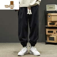 YANXU运动裤男秋季美式宽松束脚卫裤潮牌青少年休闲裤子男款工装裤