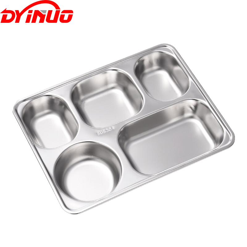 DYINUO 304不锈钢餐盘 五格 个
