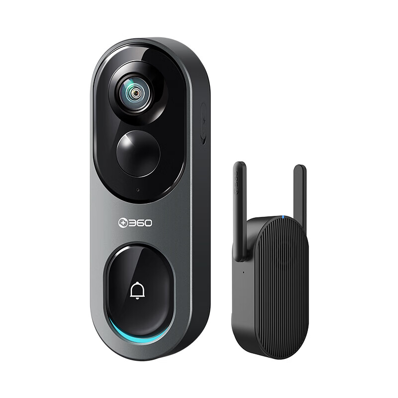 360可视门铃6Pro 500万超清画质 智能门铃摄像头无线wifi手机远程查看对讲