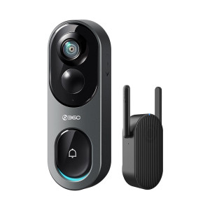 360可视门铃6Pro 500万超清画质 智能门铃摄像头无线wifi手机远程查看对讲
