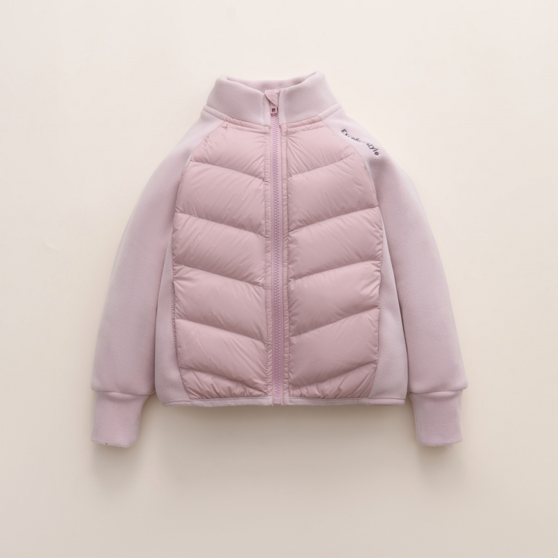 90白鸭绒冬季新款内搭拼接男女童保暖轻薄款儿童羽绒服