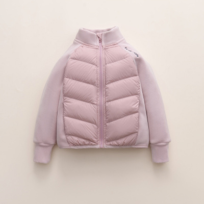 90白鸭绒冬季新款内搭拼接男女童保暖轻薄款儿童羽绒服