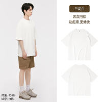 棉的美学(Miandemeixue)320G重磅纯棉美式复古短袖t恤女夏纯色内搭打底宽松上衣