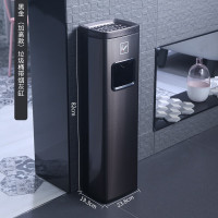 不锈钢垃圾桶商用带烟灰缸酒店大堂立式电梯口走廊过道吸烟灭烟柱 黑金色带内桶[高款A]