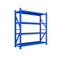 臻远 ZY-GJ-38 仓储货架仓库超市置物家用层架收纳架子 重型1500*500*2000四层主架 蓝色