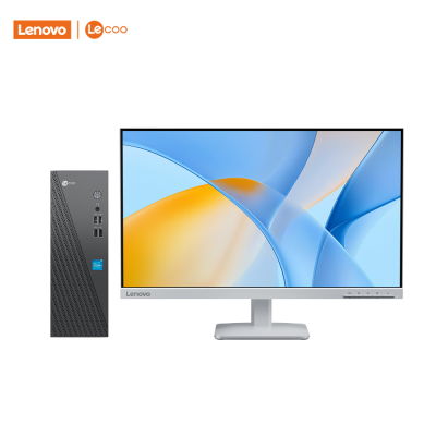 联想(Lenovo)来酷 Lecoo个人商务台式机电脑主机(N100 8G 256G SSD)23.8英寸套机