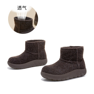 新款加绒加厚雪地靴女冬季时尚复古棉靴休闲百搭女靴保暖靴子