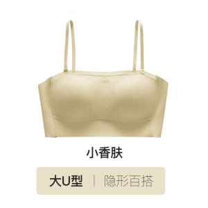 蕾丝美背抹胸内衣女士2026新款一体式无痕吊带背心小胸聚拢文胸罩