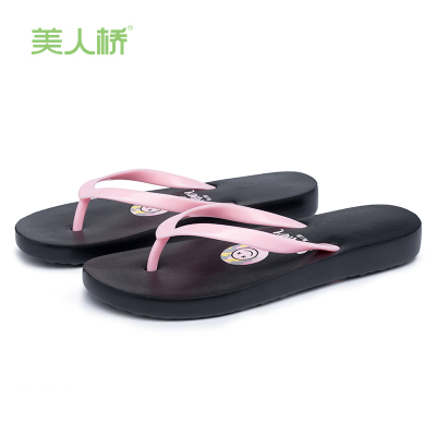 美人桥人字拖女防滑轻便柔软室外休闲舒适夹脚沙滩EVA拖鞋855-1
