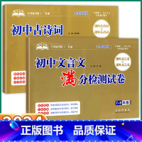 [古诗词 满分检测试卷] 初中通用 [正版]2024新版 初中古诗词满分检测试卷 初中生七八九年级上册下册文言文课外课内
