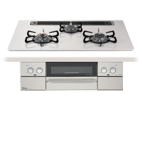 日本原装进口PALOMA百乐满燃气灶嵌入式WITHNA系列75厘米银色玻璃台面 PD-829WS-75CV 13A天然气