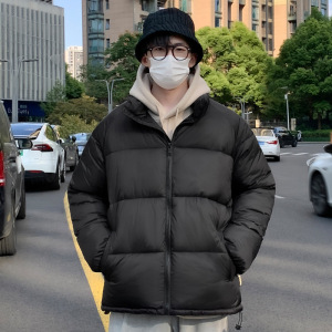 恩步男装港风冬季潮流立领ins面包服保暖宽松情侣户外加厚棉衣男