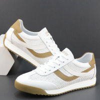 男鞋夏季透气薄款真皮运动休闲鞋新款小白鞋软底软面潮流板鞋