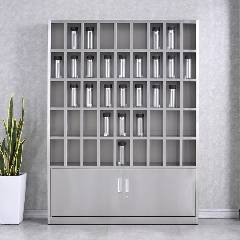 全简家具水杯柜茶水柜员工碗柜水杯存放柜钢制储物柜40格