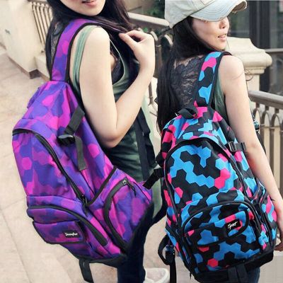 双肩包女2020新款韩版防水旅行背包帆布男大容量初中高中学生书包