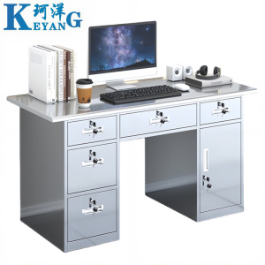 珂洋 不锈钢办公桌 五斗中抽1.2米 张