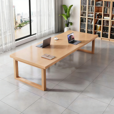 帝德龙 实木会议桌大书桌工作台阅览室桌办公长桌 2.4m