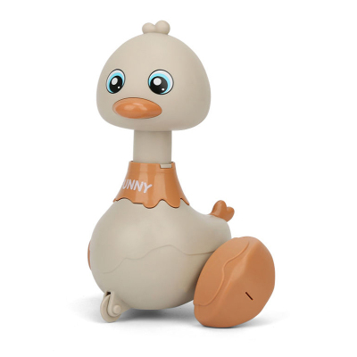 乐童童玩具宝宝按压发条玩具惯性车趣味摇铃小鸡小鸭沙锤摇铃粉色1-3岁130*170mm