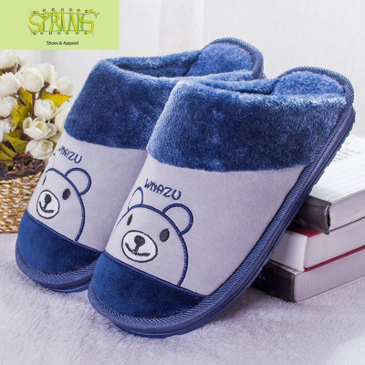 棉拖鞋女厚底可爱冬季居家居男冬天跟大儿童室内保暖防滑全包棉鞋语娄