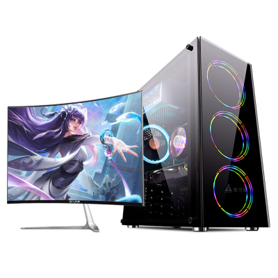 亚淮酷睿i7六核480G固态硬盘GTX9604G独显16G内存DIY组装机水冷高配组装电脑台式机游戏全套电竞吃鸡整机网吧英雄联盟直播游戏电脑主机台式电脑设计渲染