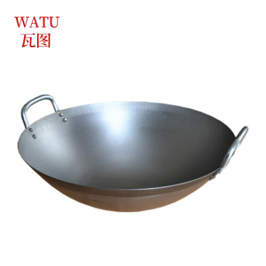瓦图 厨房用品 炒锅 直径75cm 双耳可抛炒菜锅 铁锅 1个装