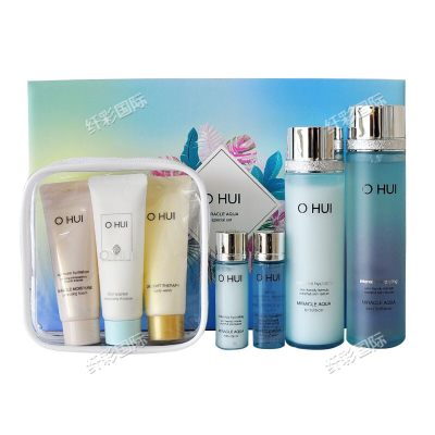 欧惠（OHUI）欧蕙套装女补水保湿化妆品套盒绿套护肤礼盒海洋7件套海洋6件套礼盒