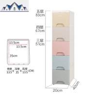 20cm夹缝收纳柜塑料抽屉式柜子卫生间置物架厨房超窄储物箱 三维工匠