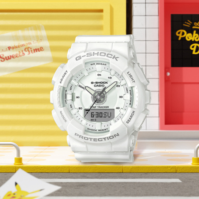 casio官方旗舰店卡西欧女表G-SHOCK防水户外运动星空潮流双显电子石英表女学生女士手表杨紫同款GMA-S130-7