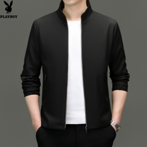 花花公子品牌新款中青年男装夹克男士外套春秋冬2024年外穿上衣薄