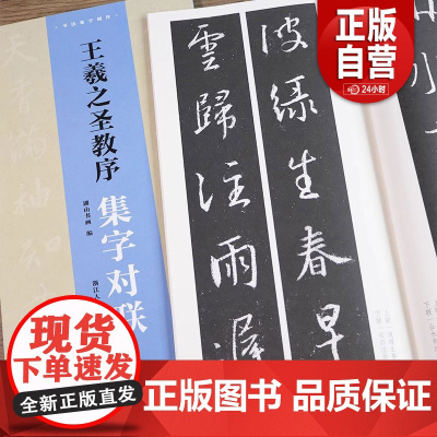 王羲之圣教序集字对联 集字创作100副行书原碑帖古帖集字对联春联门联楹联作品集成人初学者行书毛笔书法入门临摹教程练字帖z