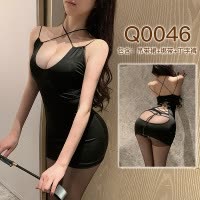 九里晴川内衣性感连衣裙修身绑带美背吊带免脱调男女成人用品 Q0046 均码
