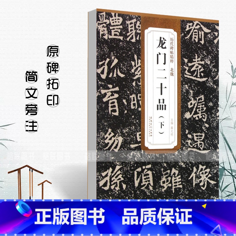 北魏龙门二十品 下 [正版]北魏龙门二十品下历代碑帖精粹简体旁注附技法解析第三辑碑帖毛笔楷书书法练字帖学生成人临摹安徽美