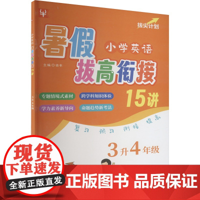 小学英语暑假拔高衔接15讲 3升4年级 徐丰 编 小学教辅文教 正版图书籍 河海大学出版社