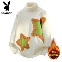 花花公子新款 2025冬可翻高领领针织毛衣男