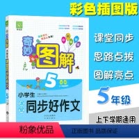 [正版]奇妙图解小学生课堂同步好作文五年级 彩色插图版 5年级语文上下册通用同步作文练习短文训练获奖满分起步写作阅读素