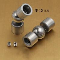 BONJEAN04不锈钢阳台楼梯扶手护栏五金配件拉丝封口接头圆钢棒连接配件 拉丝万向节13mm