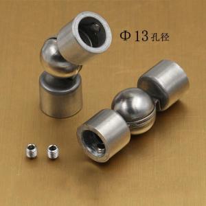 BONJEAN04不锈钢阳台楼梯扶手护栏五金配件拉丝封口接头圆钢棒连接配件 拉丝万向节13mm