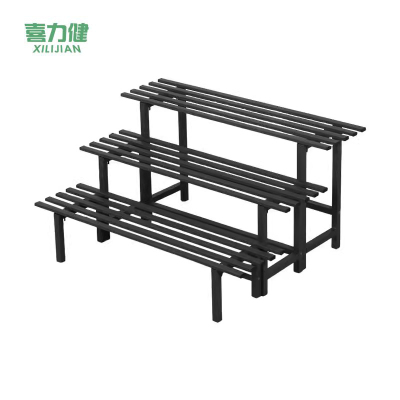 喜力健 铁艺阶梯花架 一层黑色-长100高25CM 个