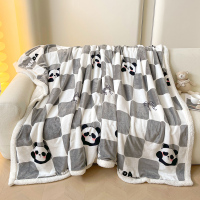 双层加厚面料,绒毛丰盈密实雅鹿 羊羔绒+牛奶绒毛毯