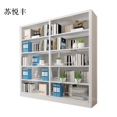 苏悦丰钢制置物架图书馆单双面书店阅览室货架档案架资料架双面一列二