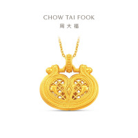 周大福马年生肖吉字锁包马蹄足金黄金吊坠计价(工费320元)F236731礼物