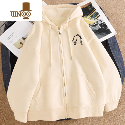 YANXU连帽开衫卫衣男士ins潮牌运动情侣加绒加厚拉链夹克外套潮