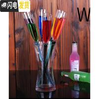 三维工匠沙滩杯玻璃亚克力鸡尾酒杯套装彩色气泡香槟杯高脚杯KTV酒吧杯子 亚克力小号(6个杯子+底座)