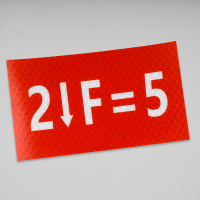 值盾 ZSYDON 曲线正失标志 反光膜 120x70mm/个