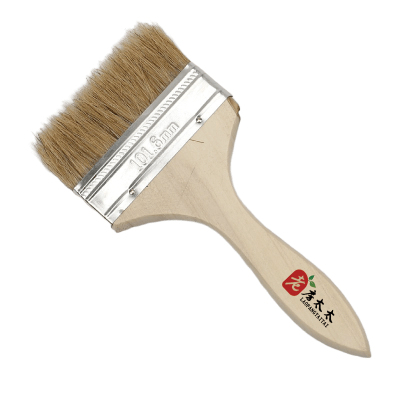 老房太太 加厚猪棕毛刷 猪毛刷 油漆刷 木柄扁油刷 4寸毛宽95mm 清洁扫灰烧烤刷 F11/把