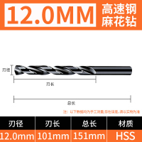 SHENGLGHENG 高速钢HSS直柄麻花钻 12mm