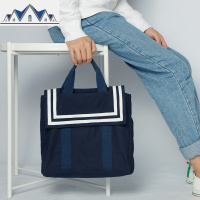 饭盒袋便当包大号日系方形帆布包带饭包学生午餐带饭的手提便当袋 三维工匠收纳包