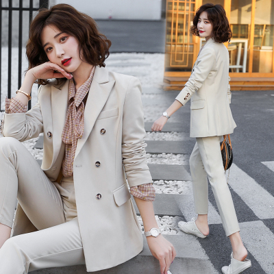 芷臻zhizhen小西装套装女韩版2021新款早秋装洋气减龄休闲西服职业两件套气质